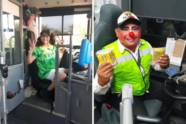 Por el Día del Niño choferes del sistema Va y Ven de Mérida se disfrazan de varios personajes