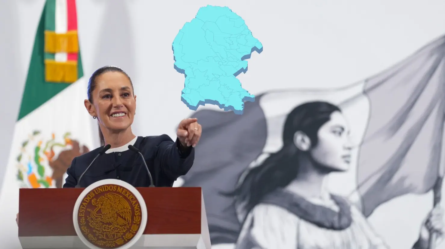 La presidenta Claudia Sheinbaum incluyó a Coahuila en el Plan México. (Fotografía: Gobierno federal)