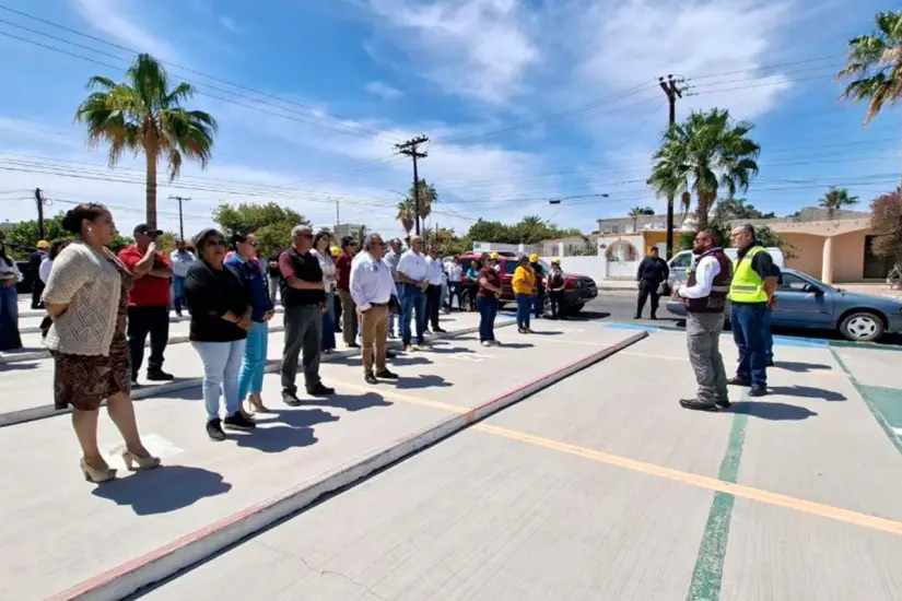 Simulacro de sismo en La Paz. Foto: Gobierno del Estado.