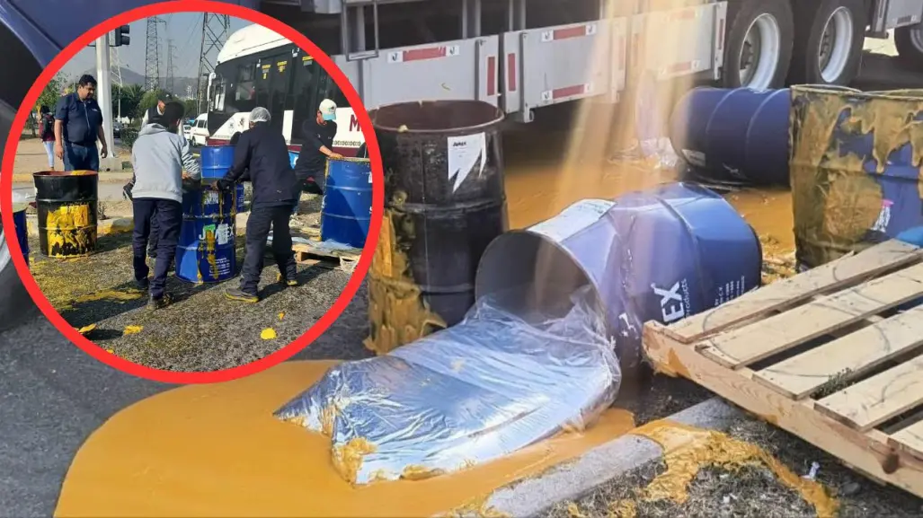 ¡Lluvia de mango! Derrame de néctar bloquea la Vía Morelos en Ecatepec