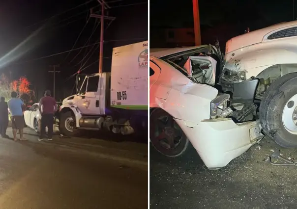Accidente en El Piojillo: camión de basura impacta a automóvil en La Paz
