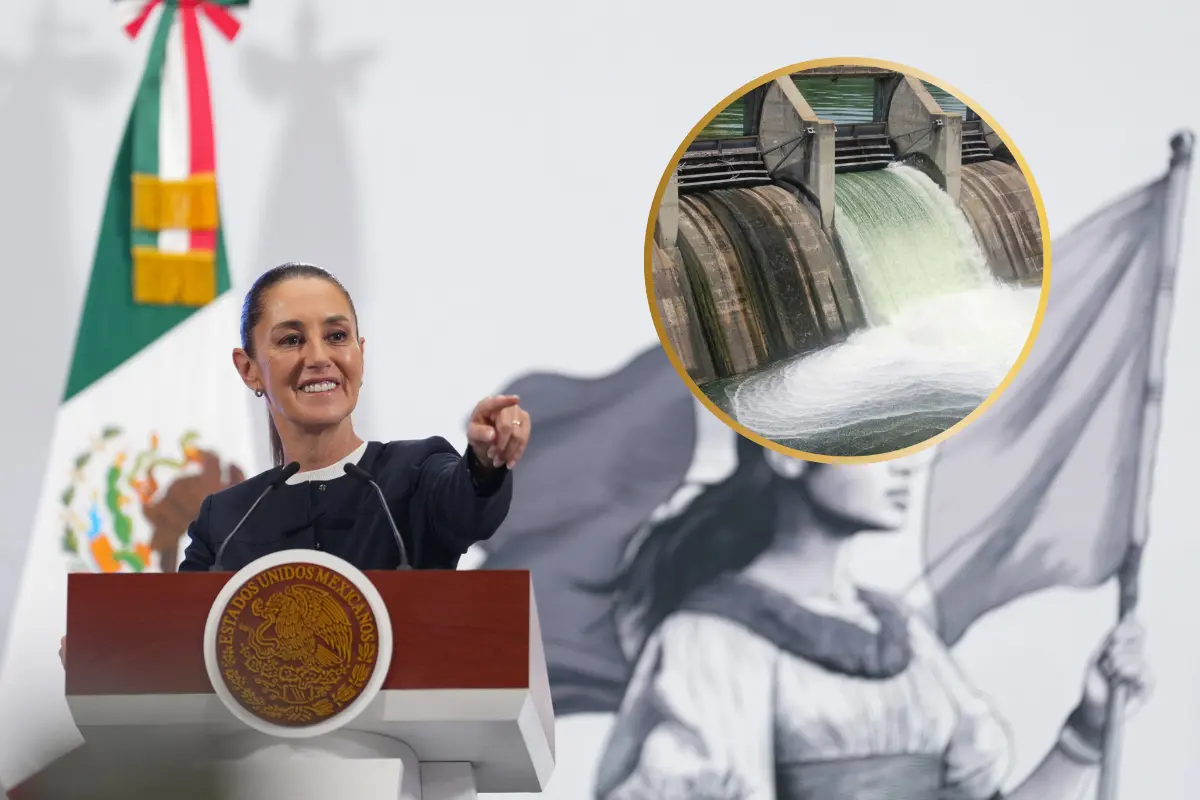 Claudia Sheinbaum anunció una fuerte inversión para proyectos de distribución del agua. La Paz se verá beneficiada. Fotos: Gobierno de México | Ilustrativa: Canva.