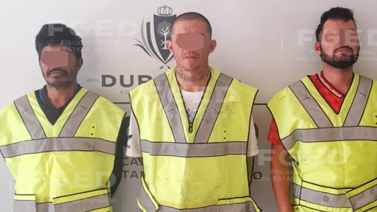 La Fiscalía General de Durango informa sobre la vinculación a proceso de 3 hombres. Foto: FGED.