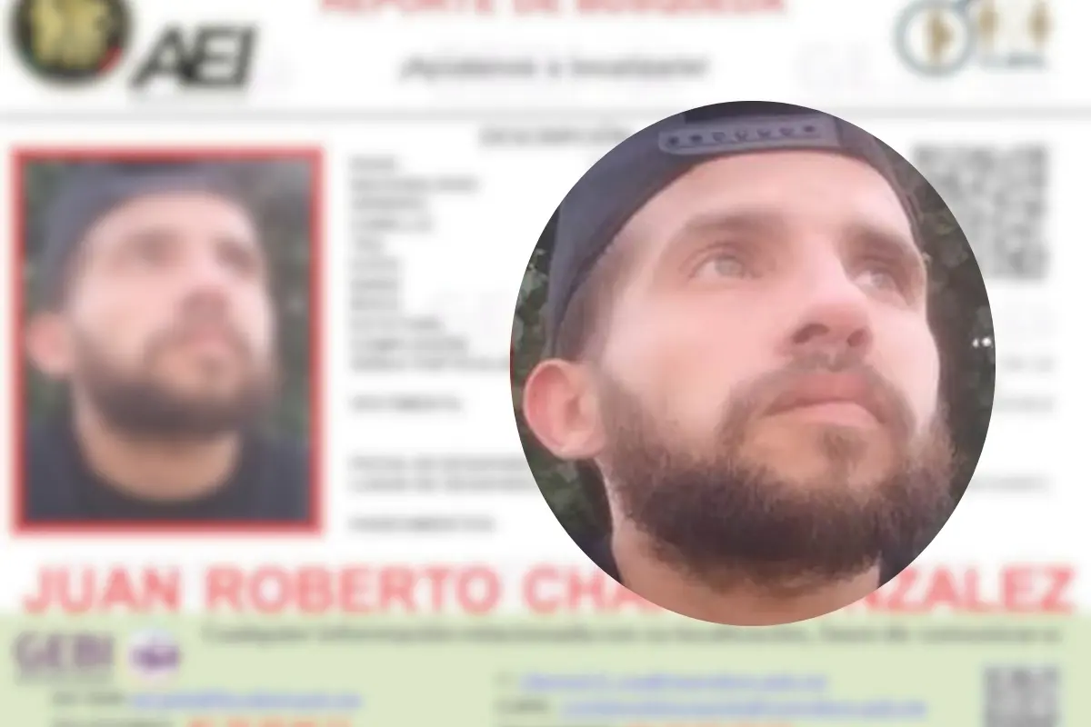 Joven desaparecido identificado como Juan Roberto Chapa González. Foto: Facebook AEI