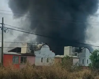 VIDEO l Incendio destruye fábrica en Yautepec, Morelos