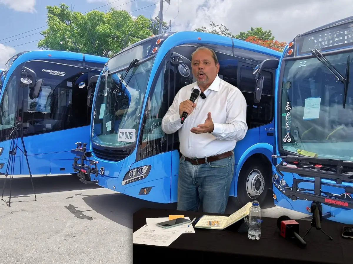 En rueda de prensa, el titular de la ATY, Jacinto Sosa Novelo, descartó un aumento de tarifas en el sistema de transporte Va y Ven a pesar del millonario déficit financiero que reportó en su comparecencia.- Fuente Alejandra Vargas