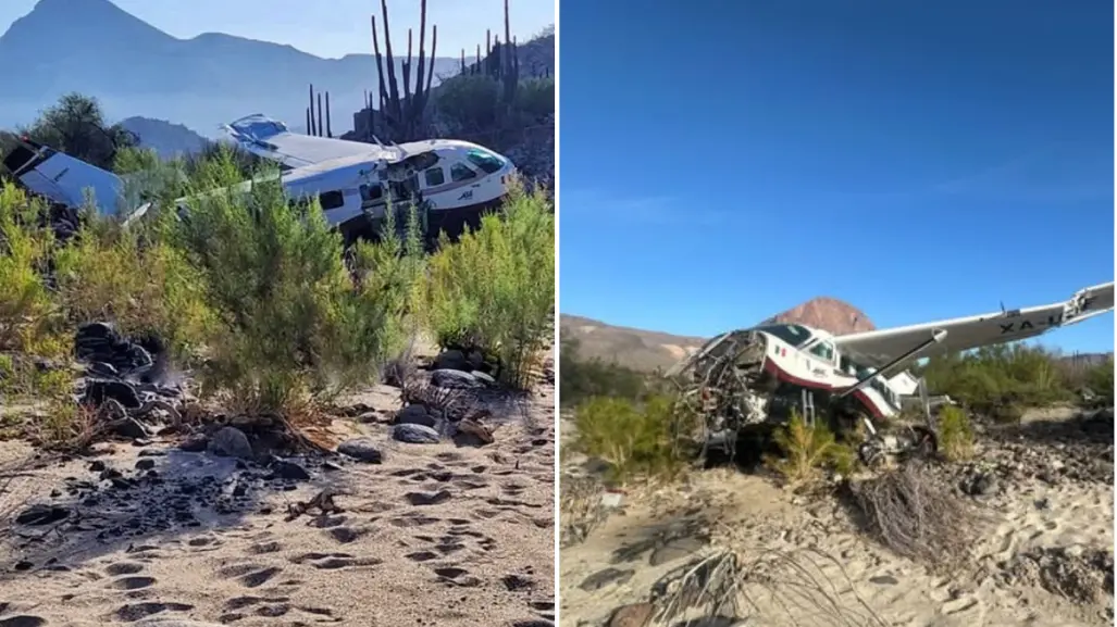 Se desploma aeronave de Aéreo Servicio Guerrero en BCS; no hay víctimas fatales