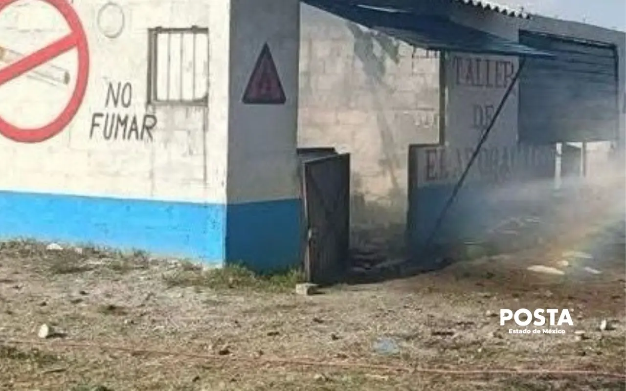 Explosión en Tultepec deja cuatro personas heridas, quienes fueron trasladadas a un hospital para recibir atención médica. Foto: Fernando Cruz