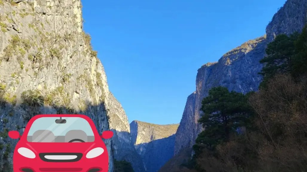 Este es el cañón que esta a 1 hora y media en automóvil desde Monterrey