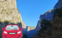 Este es el cañón que esta a 1 hora y media en automóvil desde Monterrey