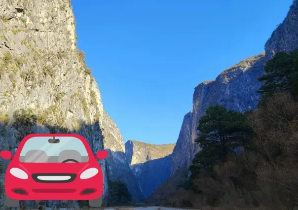 Este es el cañón que esta a 1 hora y media en automóvil desde Monterrey