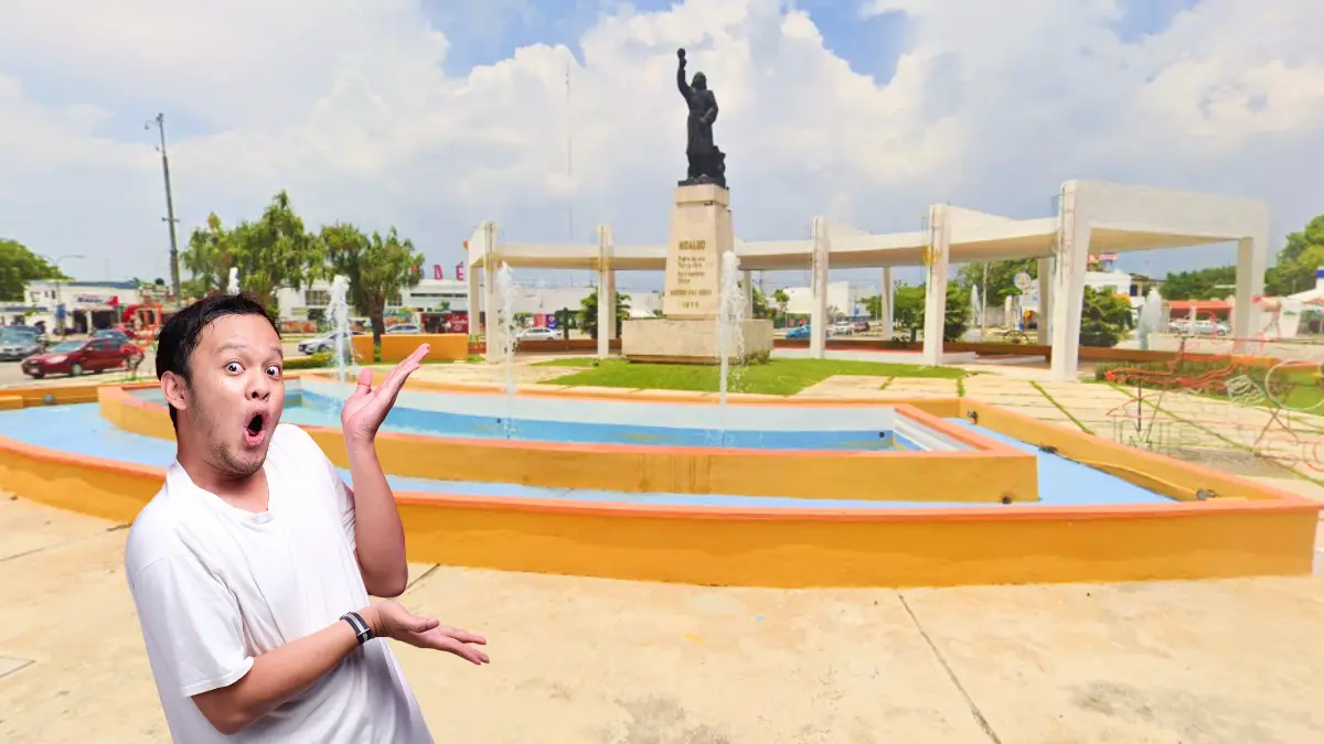 Esta glorieta está en el cruce de Itzaés y Colón Foto: Canva/Alexis Lara