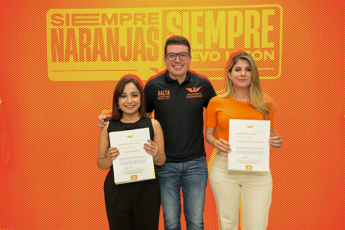 Para construir y fortalecer una estructura política sólida, Baltazar Martínez hizo la entrega de nuevos nombramientos/Foto: Movimiento Ciudadano Nuevo León