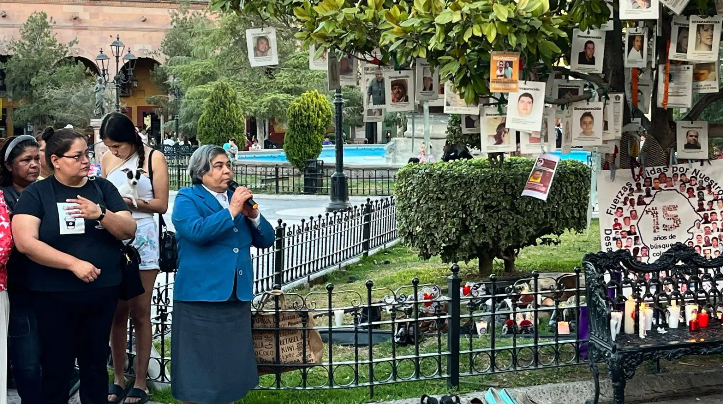 Árbol de desaparecidos en Saltillo. Foto de Fuerzas Unidas por Nuestros Desaparecidos en Coahuila y en México.