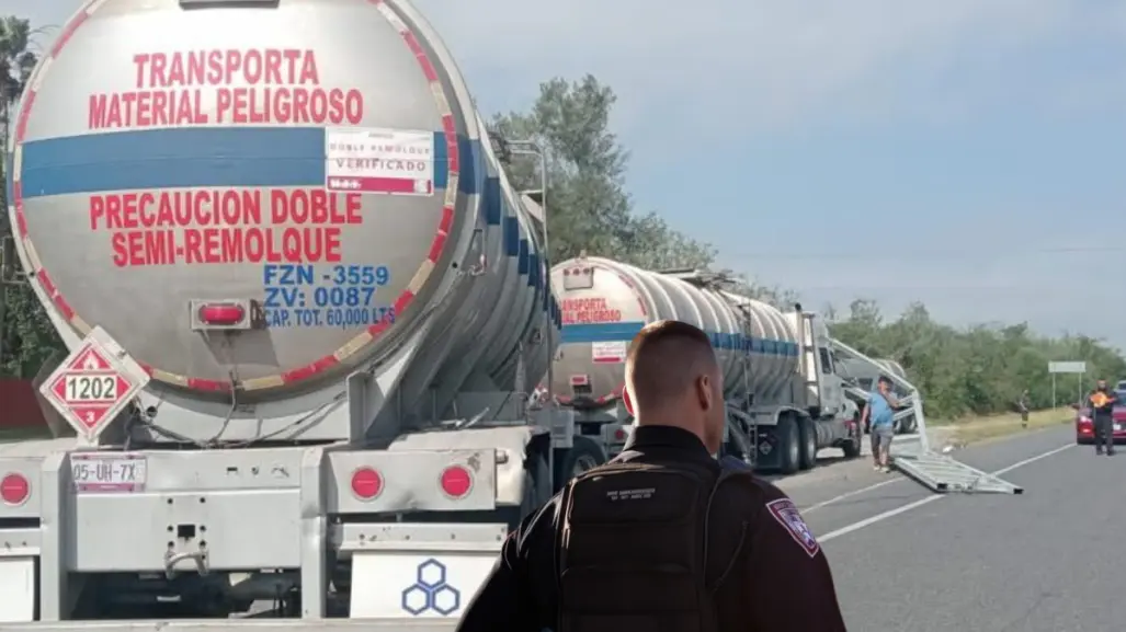Detienen en Río Bravo dos pipas con 70 mil litros de huachicol procedente de Texas