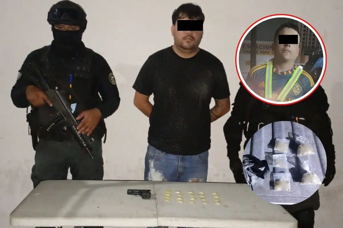 Los sujetos fueron identificados como Otoniel E., de 21 años y Carlos Alberto J., de 31 años, Foto: Policía de Monterrey