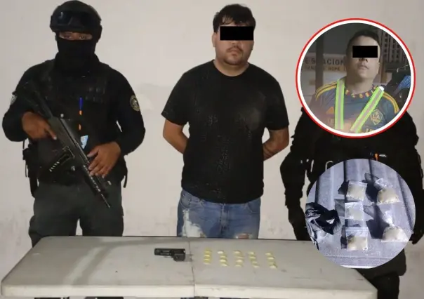 Detienen a dos hombres con droga y motocicletas en operativos de la Policía de Monterrey