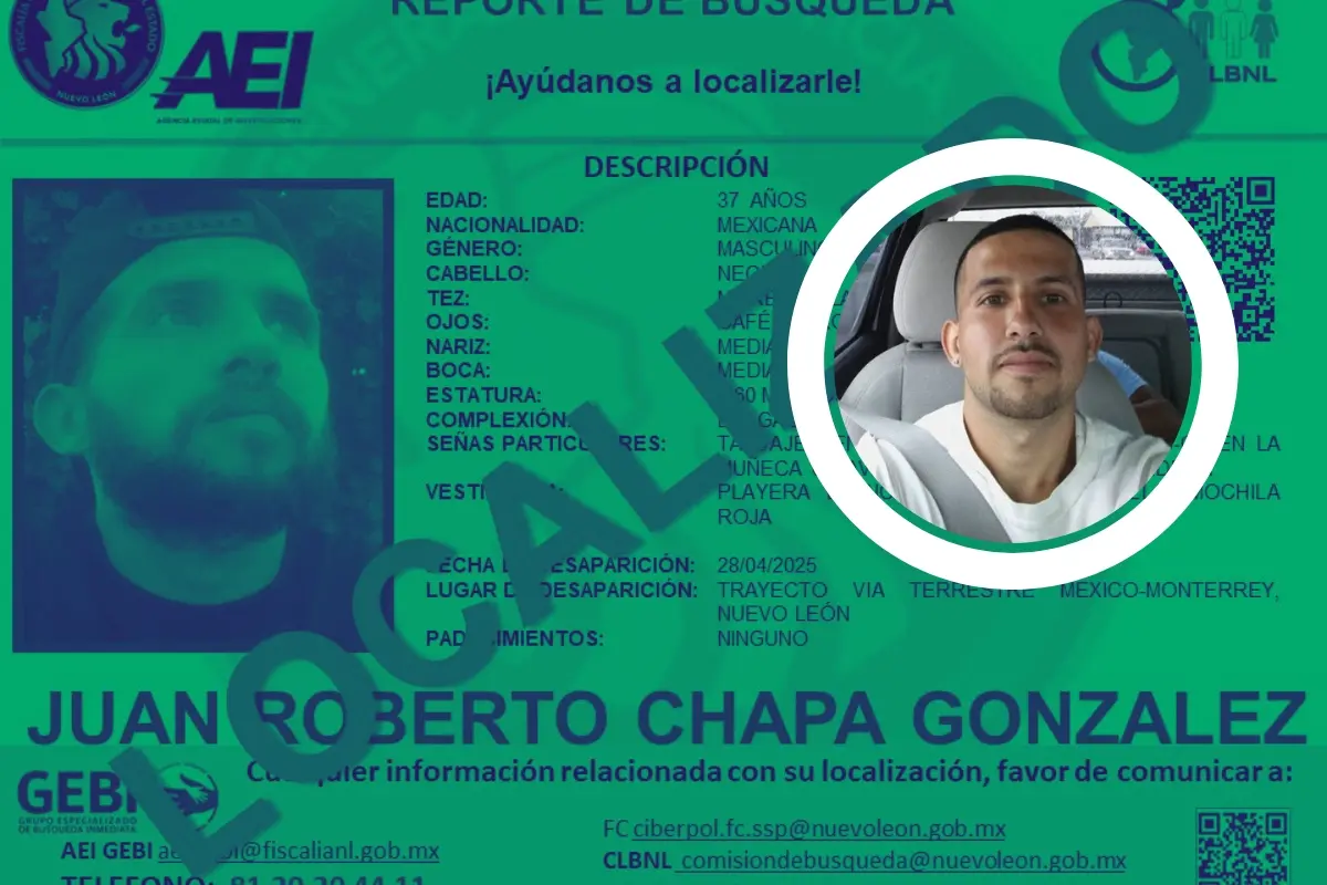 Juan Roberto Chapa González, joven deportado y desaparecido rumbo a Monterrey. Foto: Canva