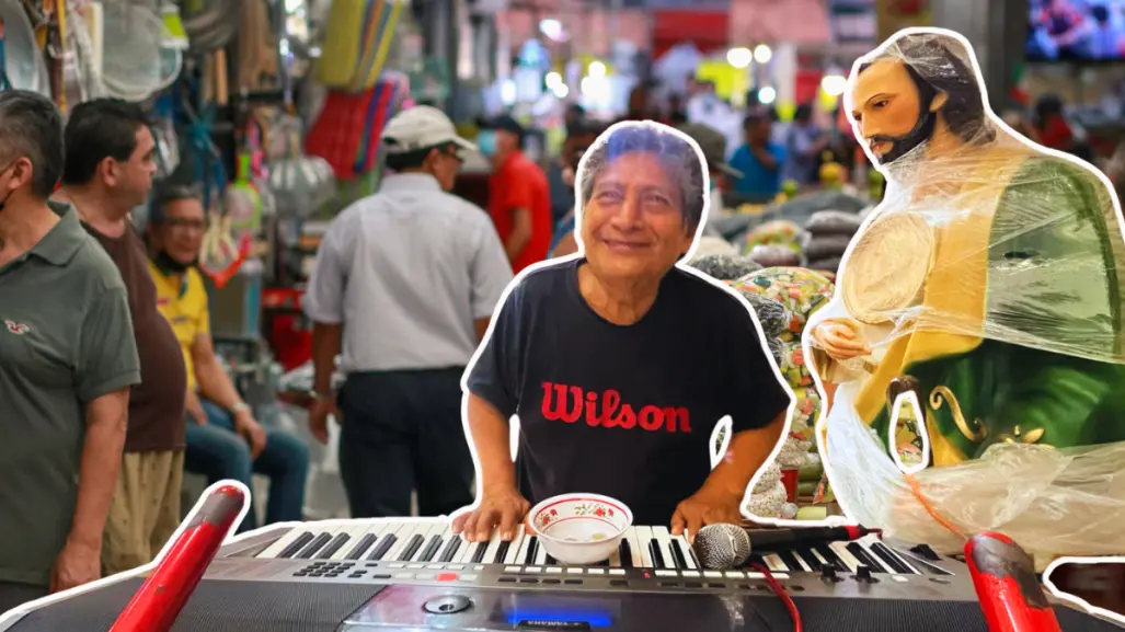 Adulto mayor canta en parques y mercados de Mérida para subsistir