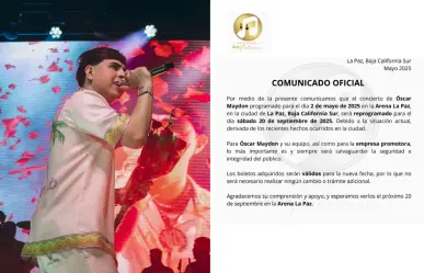 Reprograman concierto de Oscar Maydon tras hechos violentos en BCS