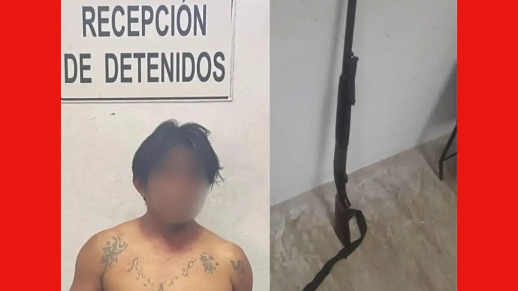 SSP detiene a hombre por disparar contra dos personas en comisaria de Chemax