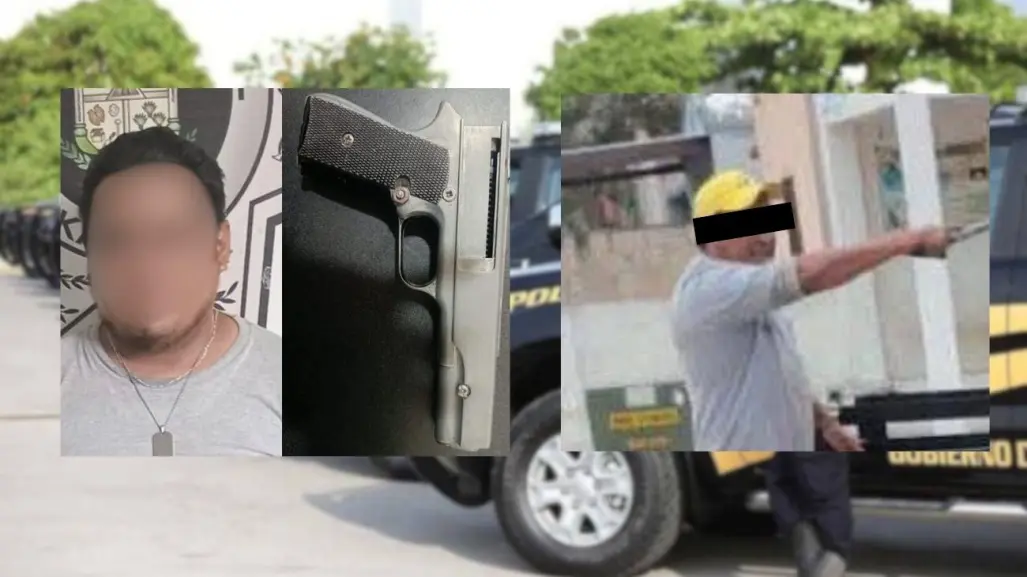 Detenido por amenazar con una pistola a su vecino en Kanasín