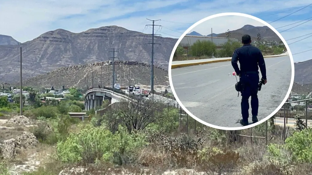 Rescatan a hombre en situación vulnerable en puente Analco de Ramos Arizpe