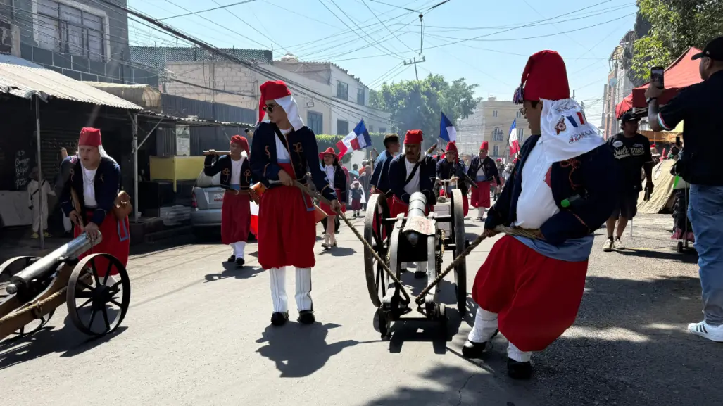 Conmemoran la Batalla de Puebla en el Peñón de los Baños en CDMX