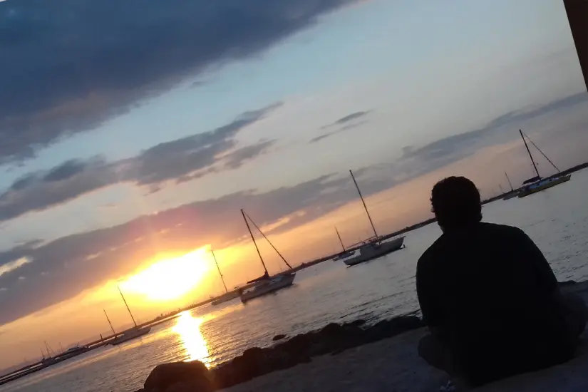 Atardecer en el Malecón de La Paz. Foto: Modesto Peralta Delgado.
