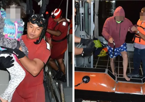 Rescatan a 22 personas atrapadas en un islote de La Paz tras dar un paseo en lancha