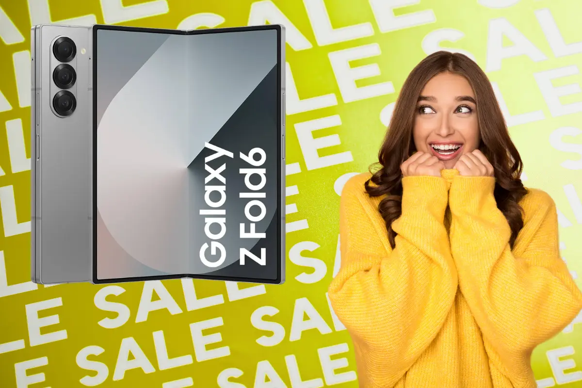 Amazon ofrece una impresionante oferta en el Samsung Galaxy Z Fold 6 con un descuento del 35 por ciento. Foto: Canva