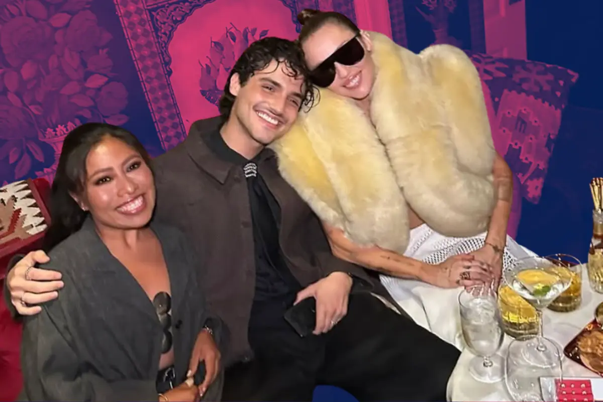 Humbe, Yalitza Aparicio y Miley Cyrus juntos en el after party de la Met Gala 2025 (Foto: IG @pashacamp / Canva)