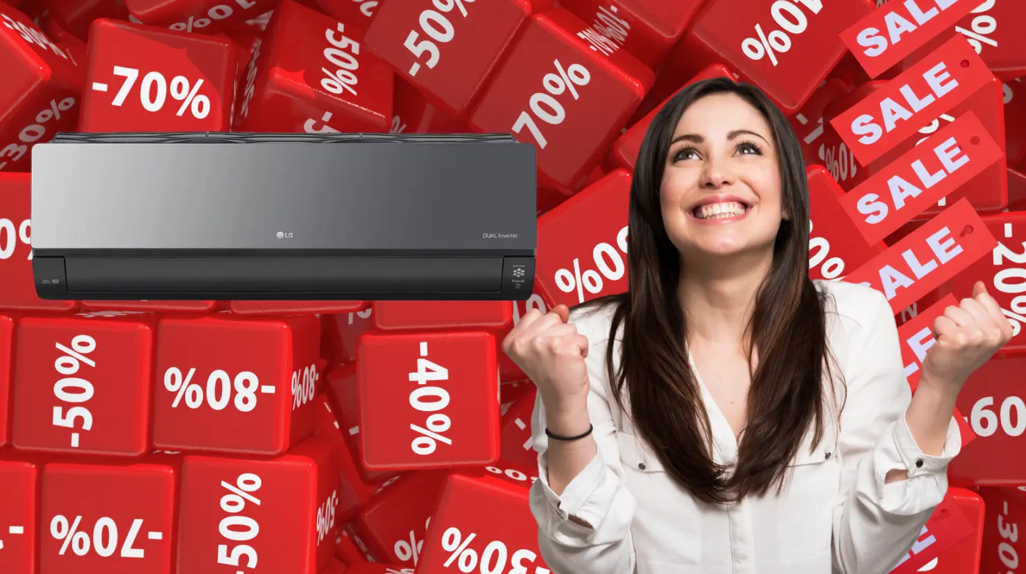 Liverpool tiene este mini split LG con el 51% de descuento. Foto: Canva | Liverpool.