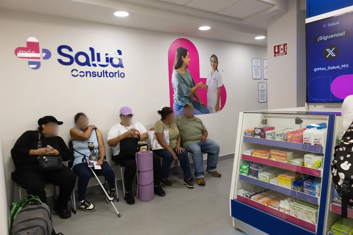 Consultorio de Más Salud México, en una tienda Elektra. Foto: X (@Mas_Salud_Mx)