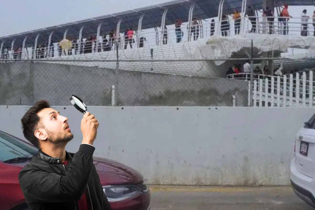 Filas para peatones y autos son las que se registran en el puente Hidalgo en Reynosa | Foto: Perla Herrera