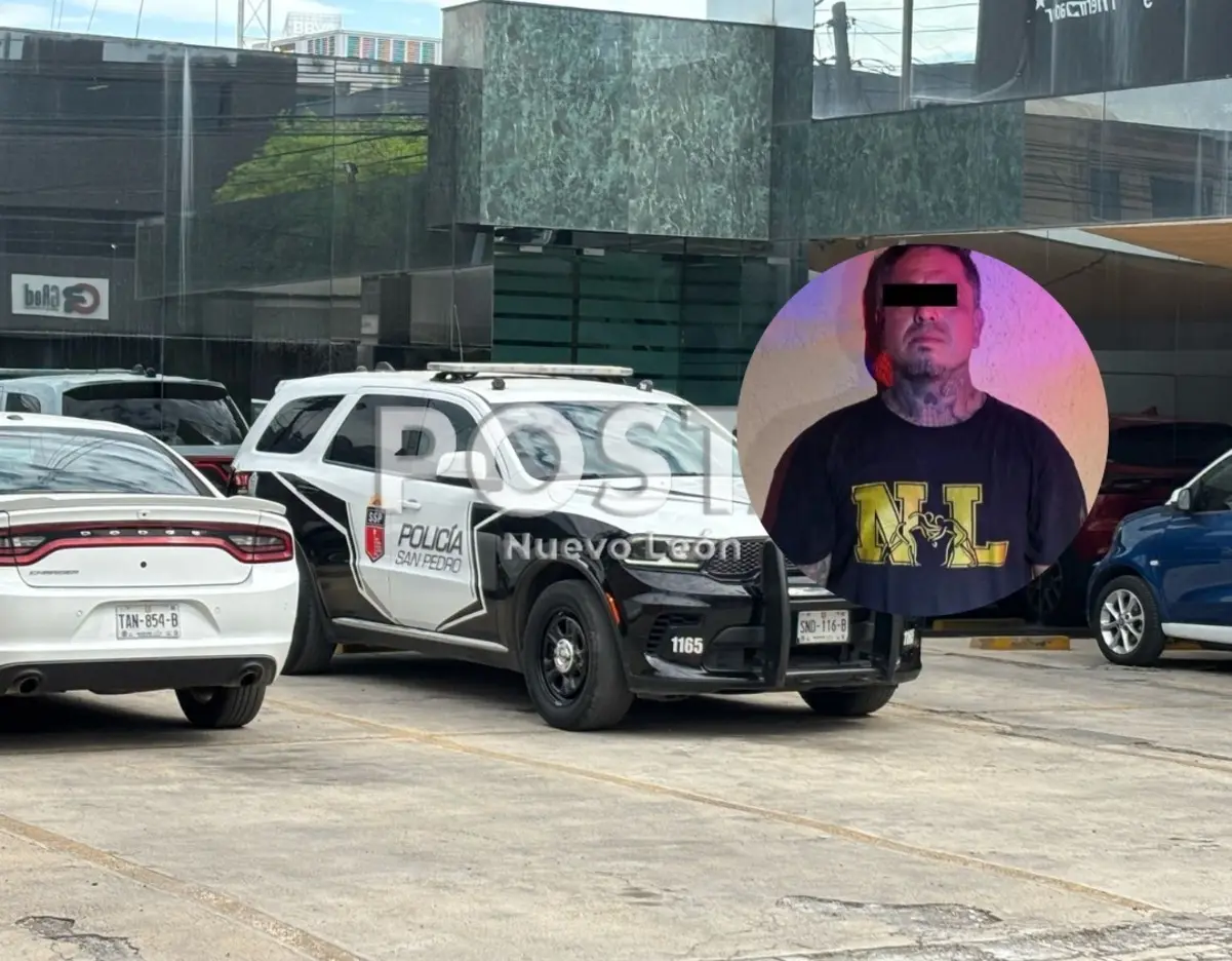 Gracias a labores de inteligencia y monitoreo del C4, el presunto responsable identificado como Juan N., de 43 años de edad, fue localizado y detenido. Foto: POSTA/Secretaría de Seguridad de San Pedro Garza García.