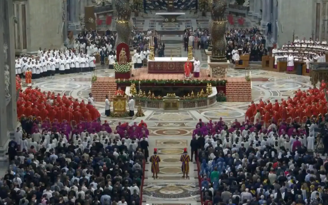 Misa Pro eligendo Pontifice. Captura de pantalla: X (@VaticanNews)