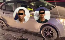 VIDEO | Detienen a 2 hombres tras ser captados en auto robado en Guadalupe