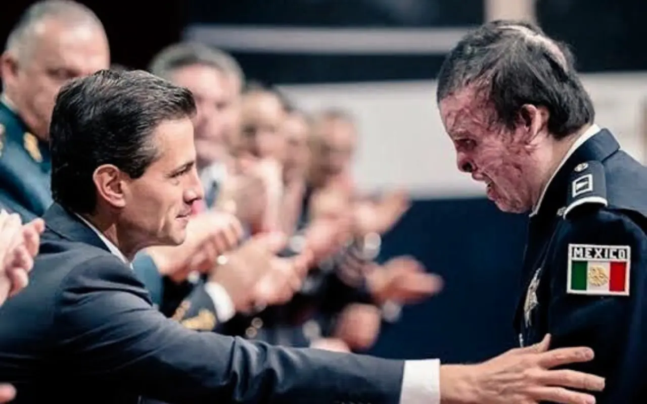 Enrique Peña Nieto e Iván Morales. Foto: X (@rubenmoreiravdz)