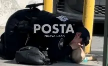 Policía salva a bebé afuera de la clínica 25 del IMSS en Monterrey
