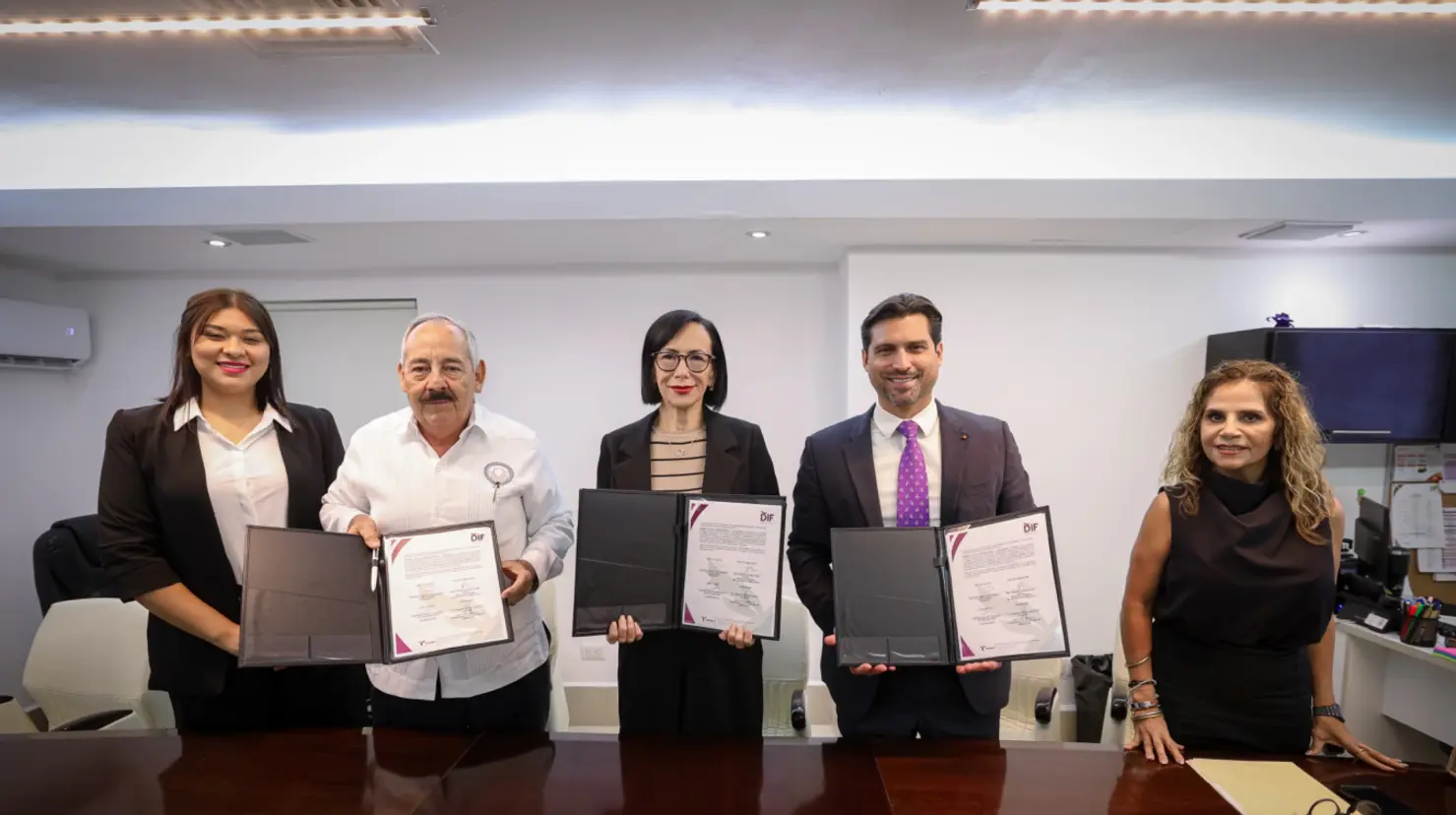 La firma del convenio se llevó a cabo en las instalaciones de DIF Tamaulipas. Foto: DIF Tamaulipas