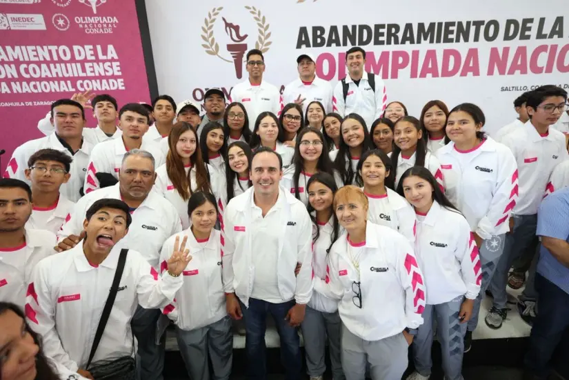 Abanderamiento en Coahuila para la Olimpiada Nacional / Foto: Gobierno de Coahuila