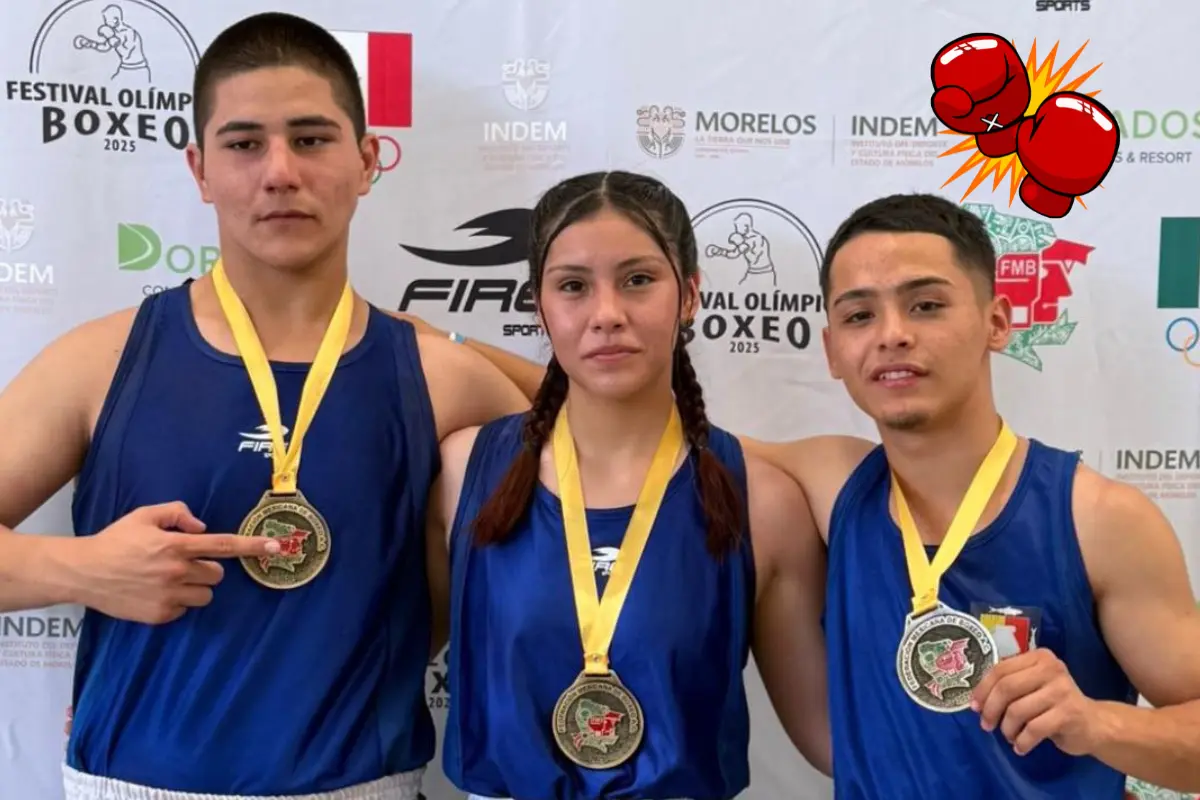 Mario Arriola, Sofía Arana y Evan Corona, guantes de oro de Baja California Sur. Fotos: BCS Sport | Canva.