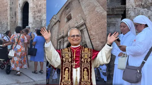 Así se vivió la elección del Papa León XIV a las afueras de la Catedral de Mérida