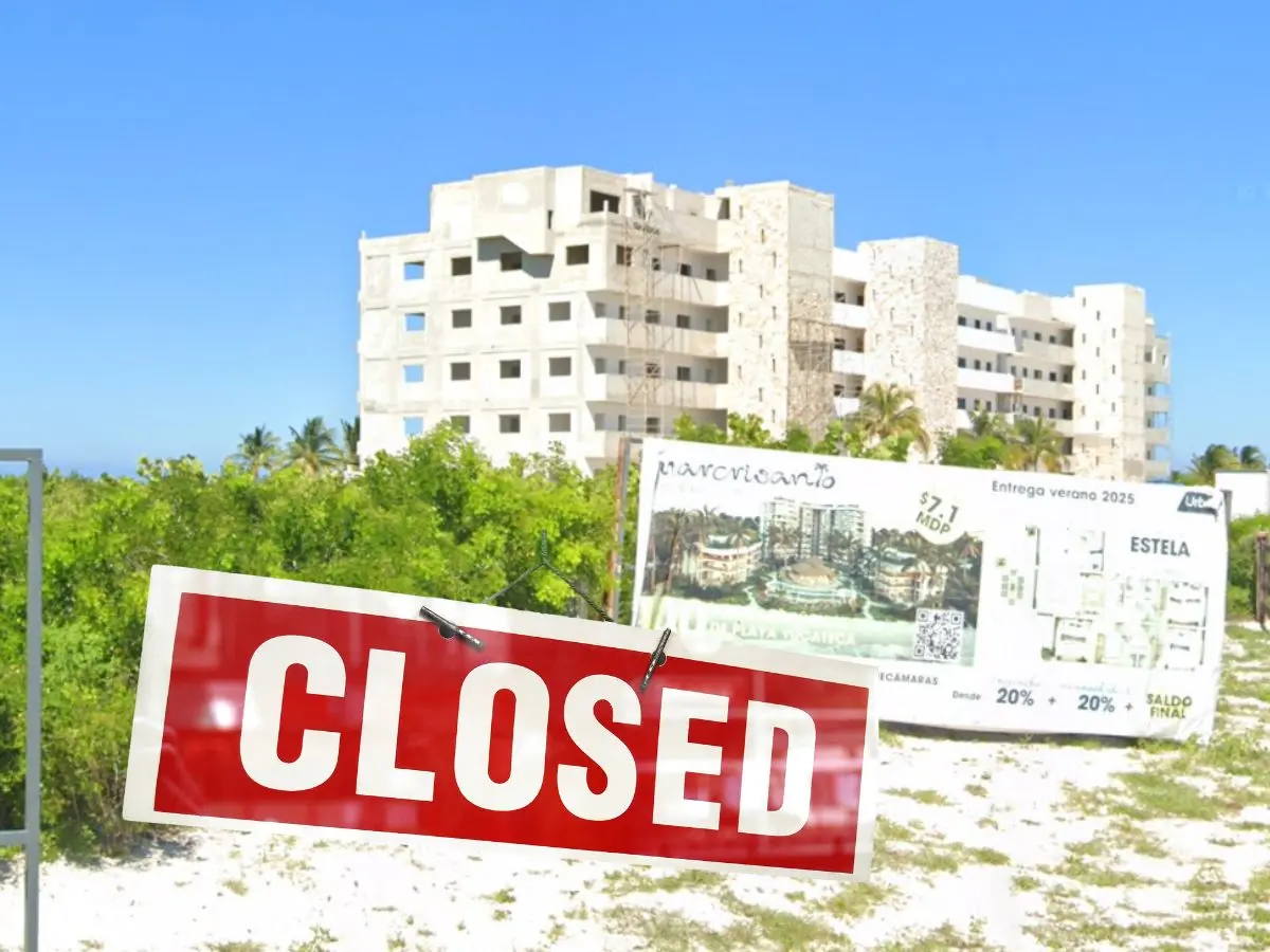 Autoridades de Yobaín denunciaron que la construcción de unos condominios en playas de Chabihau bloquean el acceso a la playa pública de la localidad.- Fuente Google Maps y Canva
