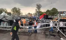 Se desploma escenario en la explanada de la GAM antes del festejo por el Día de las Madres