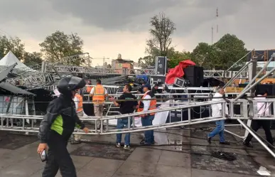 Se desploma escenario en la explanada de la GAM antes del festejo por el Día de las Madres