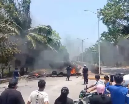 Reportan enfrentamiento entre alumnos y antimotines en Tecnológico de Balancán en Tabasco