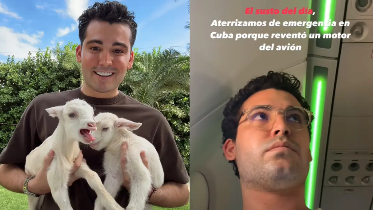 El creador de contenido se mostró agradecido con la tripulación del avión Foto: Redes Sociales Mau López