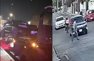 La SSP asegura auto que no respetó el paso peatonal al sur de Mérida